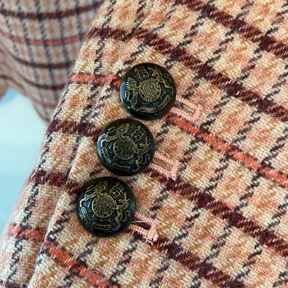 Talbots Pink and Mauve Plaid Blazer, size 16 NWT - Picture 3 of 6